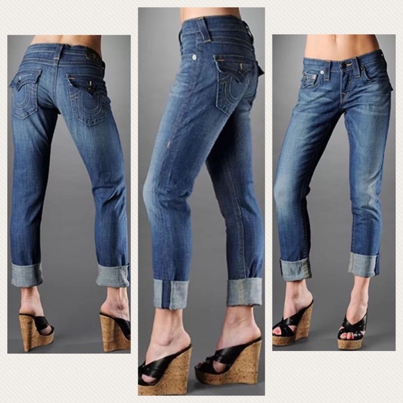 True Religion Denim - True Religion Bugsy Gold Cameron Boyfriend Jeans